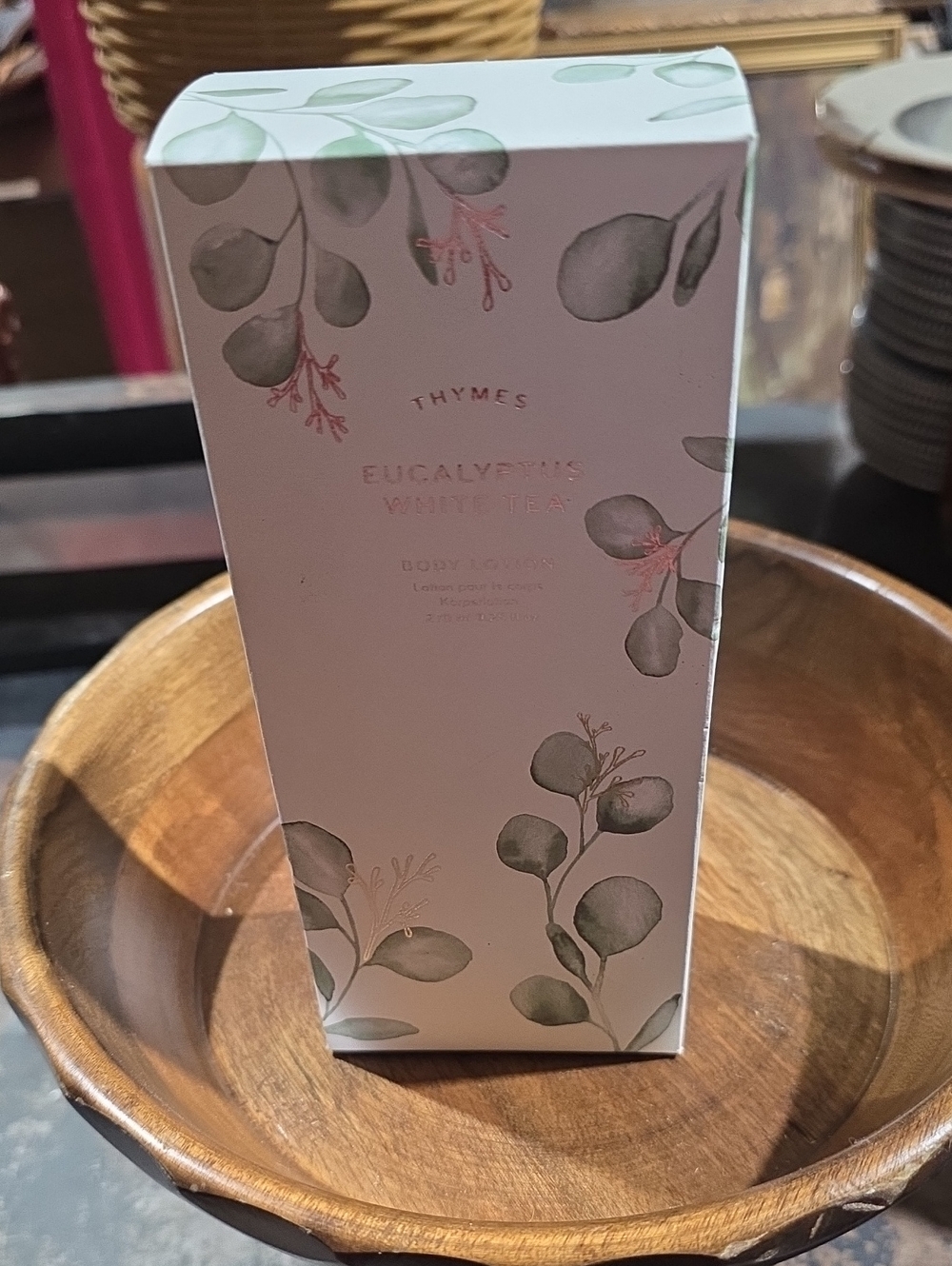 Thymes Eucalyptus White Tea Body Lotion - Soft White & Green